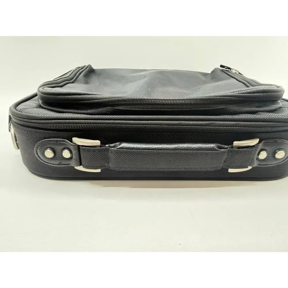 Dell Black Laptop Carrying Case Briefcase Messenger Bag Multiple Compartments